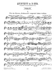 Струнный квинтет ре мажор: Скрипка II by Йозеф Мирослав Вебер