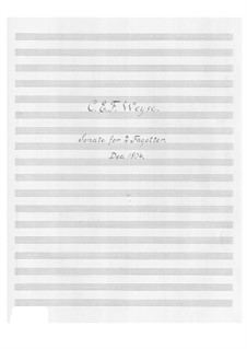 Соната для двух фаготов: Соната для двух фаготов by Кристофер Эрнст Фридрих Вейсе