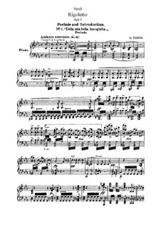Фрагменты: Акт I, для солистов, хора и фортепиано by Джузеппе Верди