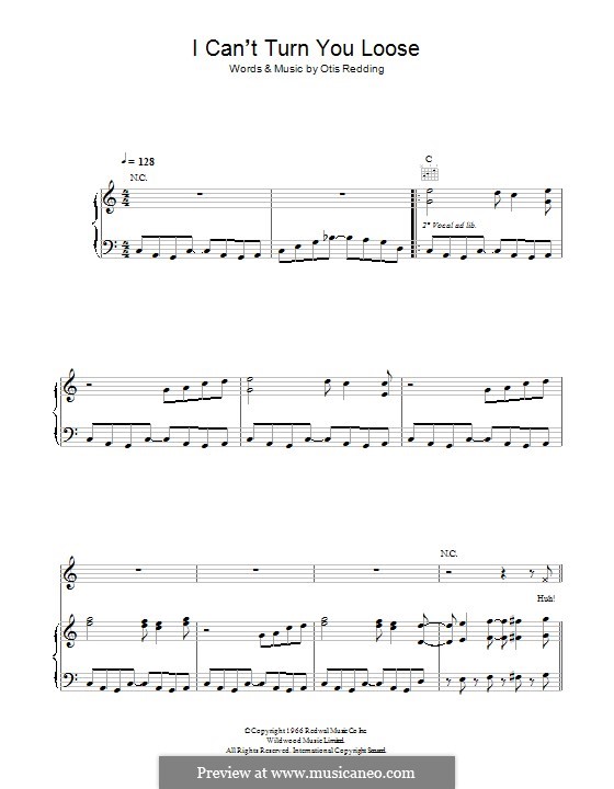 I Can't Turn You Loose: Для голоса и фортепиано (или гитары) by Otis Redding