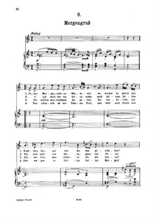 No.8 Утренний привет: Для высокого голоса и фортепиано by Франц Шуберт