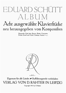Bluettes en Forme de Valse, Op.25: Для фортепиано by Эдуард Шютт