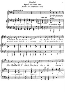 Il Carro Trionfale. Apra il suo verde seno: For mezzo-soprano and piano by Паоло Квальяти