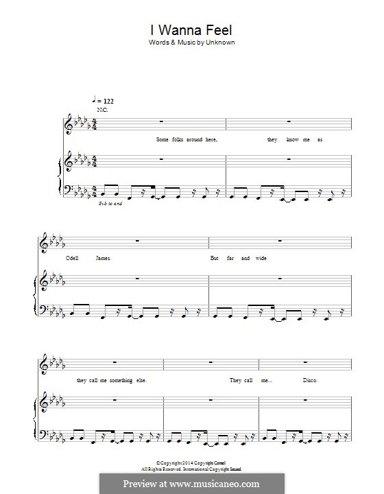 I Wanna Feel (SecondCity): Для голоса и фортепиано (или гитары) by Unknown