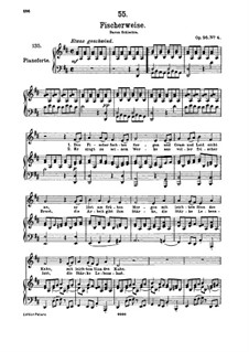Fischerweise (Fisherman's Ditty), D.881 Op.96 No.4: Для высокого голоса и фортепиано by Франц Шуберт
