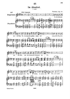 Im Abendrot (In the Glow of Evening), D.799: Для высокого голоса и фортепиано by Франц Шуберт
