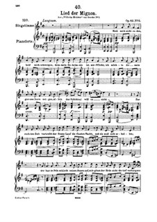 No.2 Песнь Миньоны: Для высокого голоса и фортепиано by Франц Шуберт