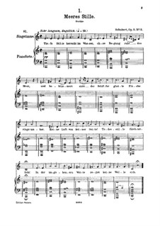 Морская тишь, D.216 Op.3 No.2: Для высокого голоса и фортепиано by Франц Шуберт