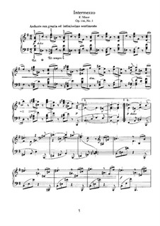 Семь фантазий, Op.116: No.5 Интермеццо ми минор by Иоганнес Брамс
