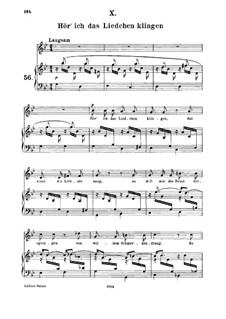 No.10 Слышу ли песни звуки: Для среднего голоса и фортепиано by Роберт Шуман