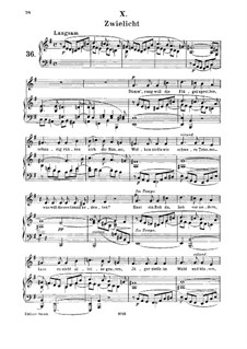 No.10 Сумерки: Для среднего голоса и фортепиано by Роберт Шуман