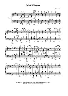 Любовное приветствие, Op.12: Для фортепиано by Эдуард Элгар