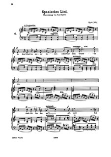 Six Songs, Op.6: No.1 Spanisches Lied (Spanish Song) by Иоганнес Брамс