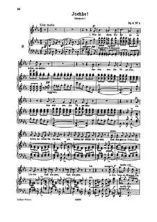 Six Songs, Op.6: No.4 Juchhe (Whoop) by Иоганнес Брамс