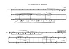 Quiet Movements: No.8 for piano and bass clarinet, MVWV 613 by Maurice Verheul