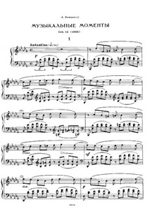 Шесть музыкальных моментов, Op.16: No.1 by Сергей Рахманинов