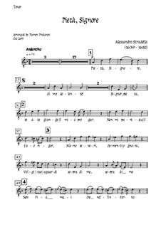 Pieta Signore: For tenor, solo oboe and strings - tenor part by Алессандро Страделла