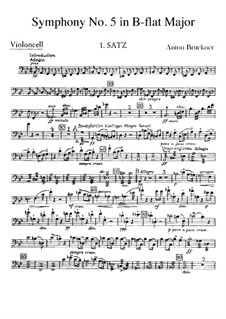 Симфония No.5 си-бемоль мажор, WAB 105: Партия виолончели by Антон Брукнер