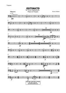 Ostinato for Tenor Saxophone, Piano & Timpani: Партия литавр by Бруно Влахек