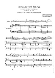 Sæterjentens Søndag (The Herdgirl's Sunday): Версия для скрипки и фортепиано by Оле Булл