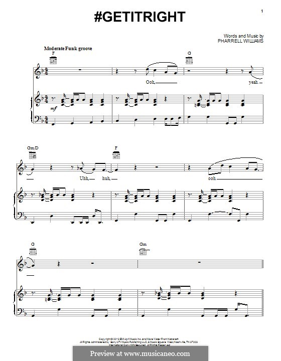 #Getitright: Для голоса и фортепиано (или гитары) by Pharrell Williams