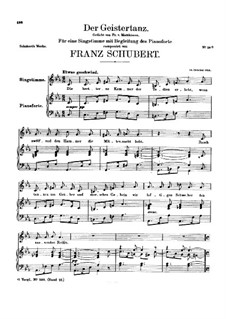 Der Geistertanz (Ghost Dance), D.116: Клавир с вокальной партией by Франц Шуберт