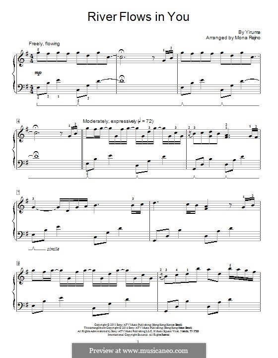 River Flows in You: Для фортепиано by Yiruma