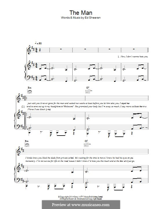 The Man: Для голоса и фортепиано (или гитары) by Ed Sheeran