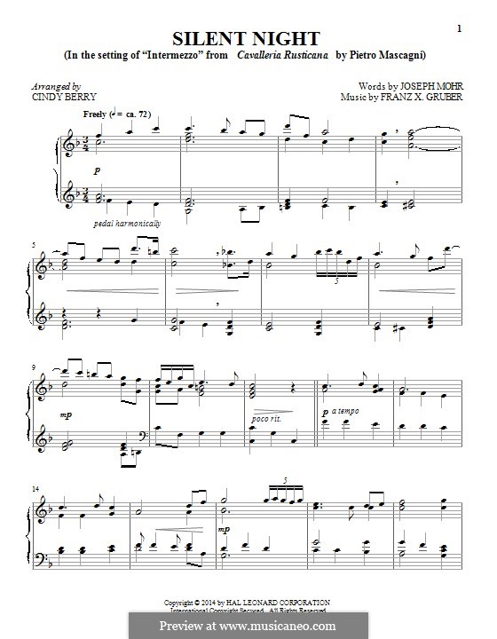 Piano version: Для одного исполнителя by Франц Ксавьер Грубер