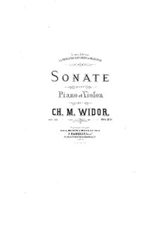 Соната для скрипки и фортепиано, Op.50: Партитура by Шарль Мари Видор