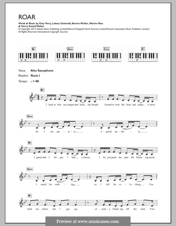 Instrumental version: Для клавишного инструмента by Bonnie McKee, Katy Perry, Lukas Gottwald, Max Martin, Henry Russell Walter