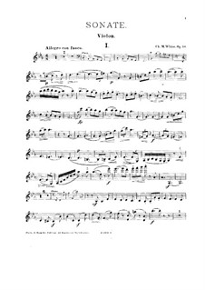 Соната для скрипки и фортепиано, Op.50: Сольная партия by Шарль Мари Видор
