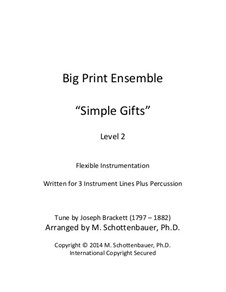 Simple Gifts: For flexible instrumentation by Joseph Brackett
