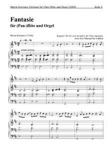 Fantasie für (Pan-)flöte und Orgel (2009): Fantasie für (Pan-)flöte und Orgel (2009) by Martin Klemenz