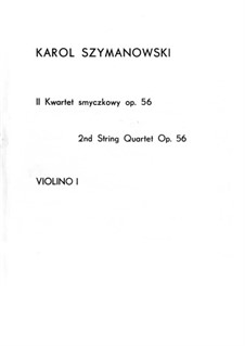 Квартет для струнных No.2, Op.56: Партии by Кароль Шимановский