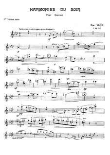 Harmonies du soir, Op.31: Soloists parts by Эжен Изаи