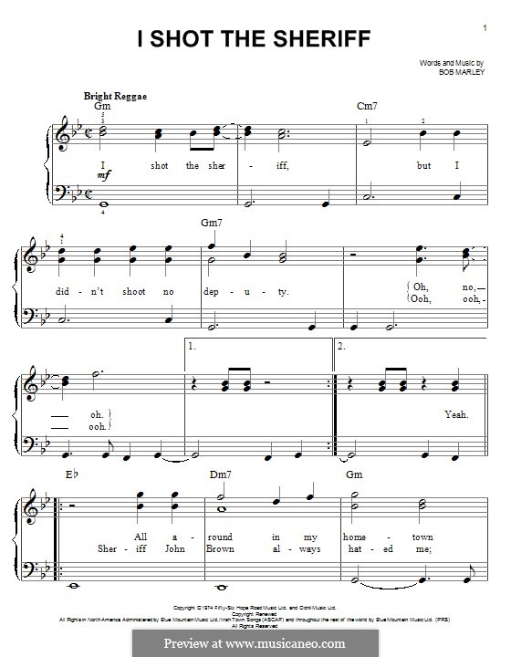 I Shot the Sheriff: Для фортепиано by Bob Marley