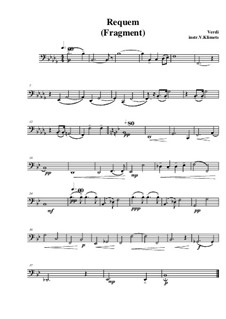Реквием: Fragment, for string quartet – cello part by Джузеппе Верди