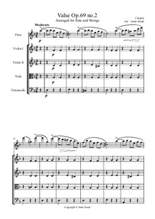 No.2 до-диез минор: For flute and string orchestra by Фредерик Шопен