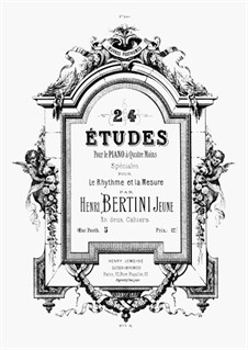 24 Études Speciale pour Le Rhytme et la Mesure pour le piano à Quatre Mains: Сборник I, Op.posth. 5 by Анри Жером Бертини