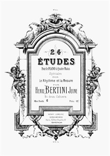 24 Études Speciale pour Le Rhytme et la Mesure pour le piano à Quatre Mains: Сборник II, Op.posth. 6 by Анри Жером Бертини