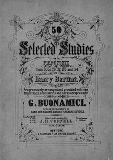 50 Selected Studies, Op.29, 32, 100, 134: 50 Selected Studies by Анри Жером Бертини