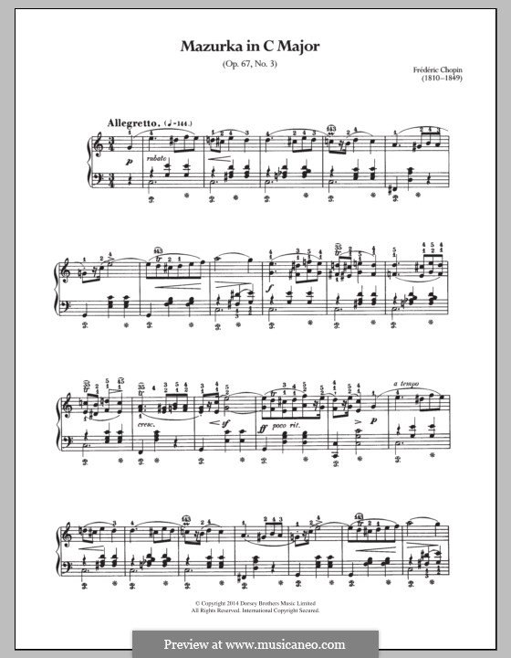Мазурки, Op. posth.67: No.3 до мажор by Фредерик Шопен