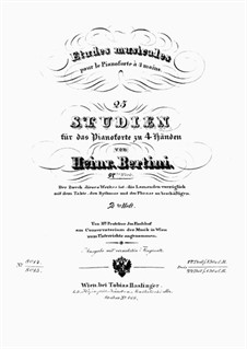 Études Musicales pour le pianoforte à 4 mains, Cah.2, Op.97: Études Musicales pour le pianoforte à 4 mains, Cah.2 by Анри Жером Бертини