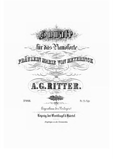 Sonata for Piano in C Major, Op.20: Sonata for Piano in C Major by Август Готтфрид Риттер