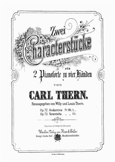 Andantino für zwei Pianoforte, Op.72: Andantino für zwei Pianoforte by Carl Thern