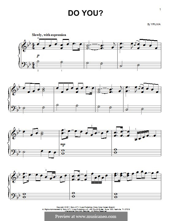 Do You?: Для фортепиано (легкий уровень) by Yiruma