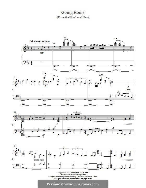 Going Home (theme from Local Hero): Для фортепиано by Mark Knopfler