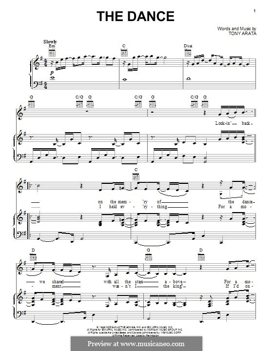 The Dance: Для голоса и фортепиано (или гитары) by Tony Arata