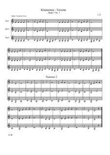 Klarinetten-Terzett für Anfänger: Klarinetten-Terzett für Anfänger by Friedrich Gross